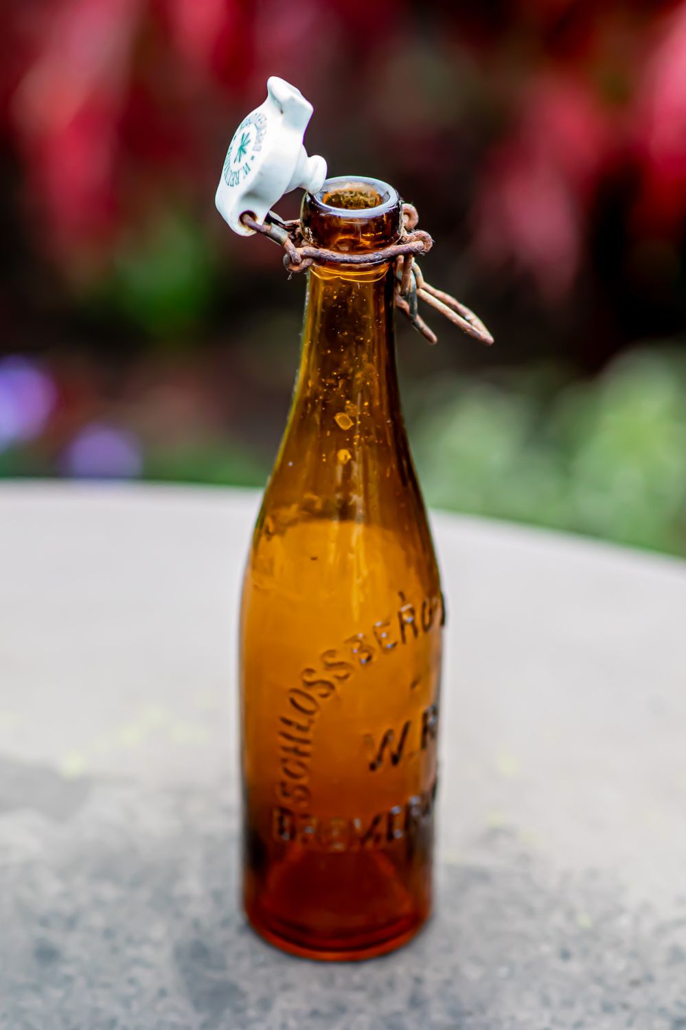 Historische Bierflasche der Schlossberg-Brauerei Bremervörde
