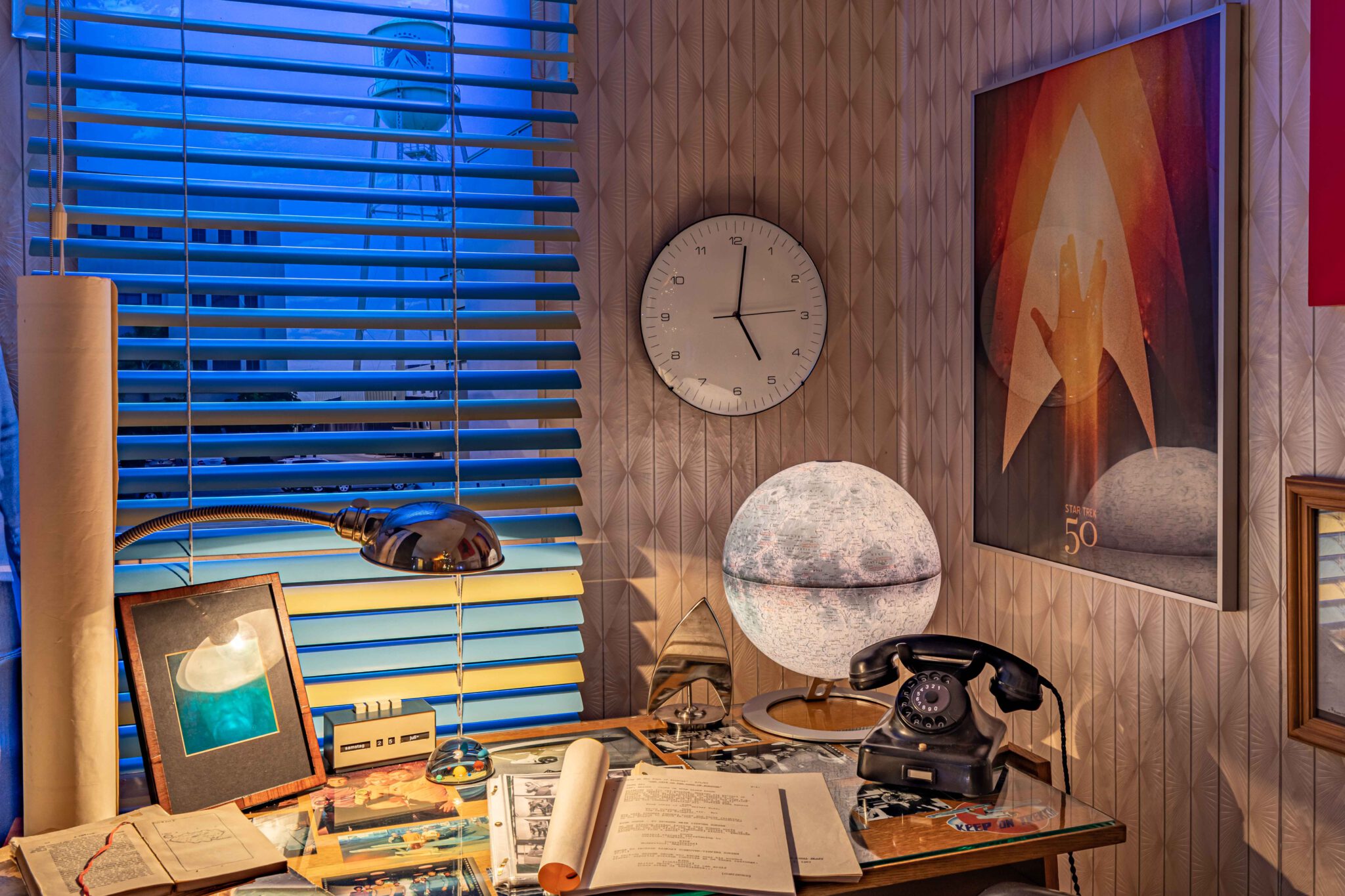 Captains Schreibtisch im Raumschiff Eberswalde 1701-Museum