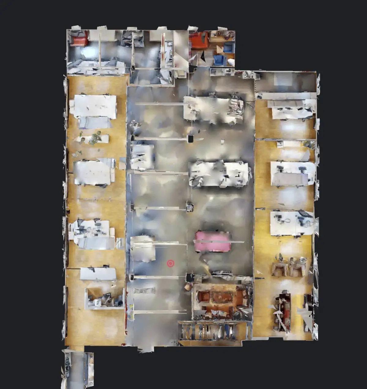 Thunderbolt Collectiv Berlin – Grundriss-Draufsicht mit Büros und Gemeinschaftsflächen