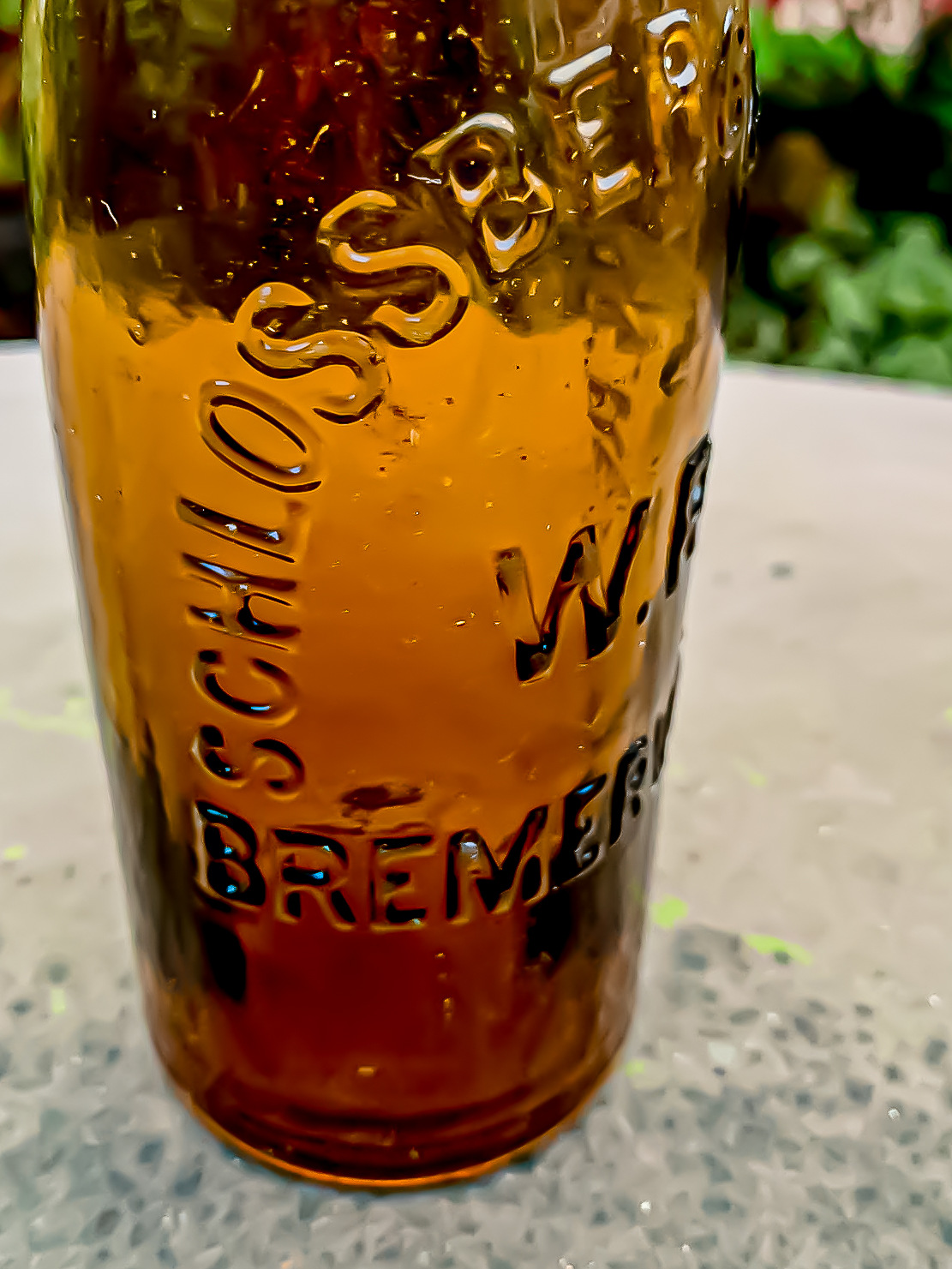 Glasprägung Schloss W.R. Bremer...