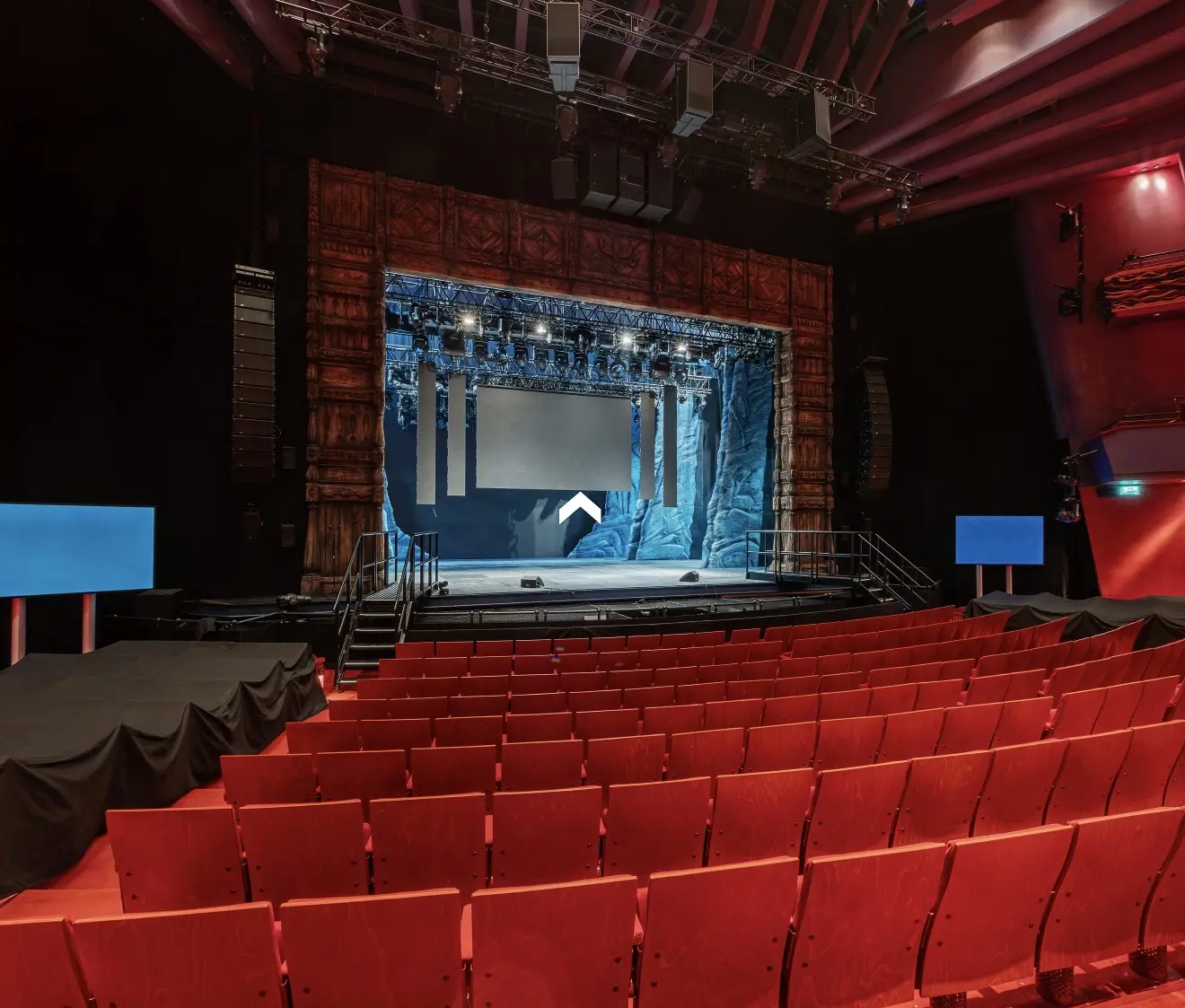 Blick zur Bühne im Musical-Aufbau