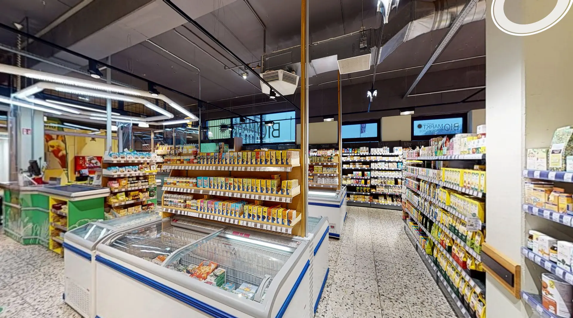 Biomarkt Eckernförde mit Frischetheke und Verkaufsflächen im virtuellen Rundgang