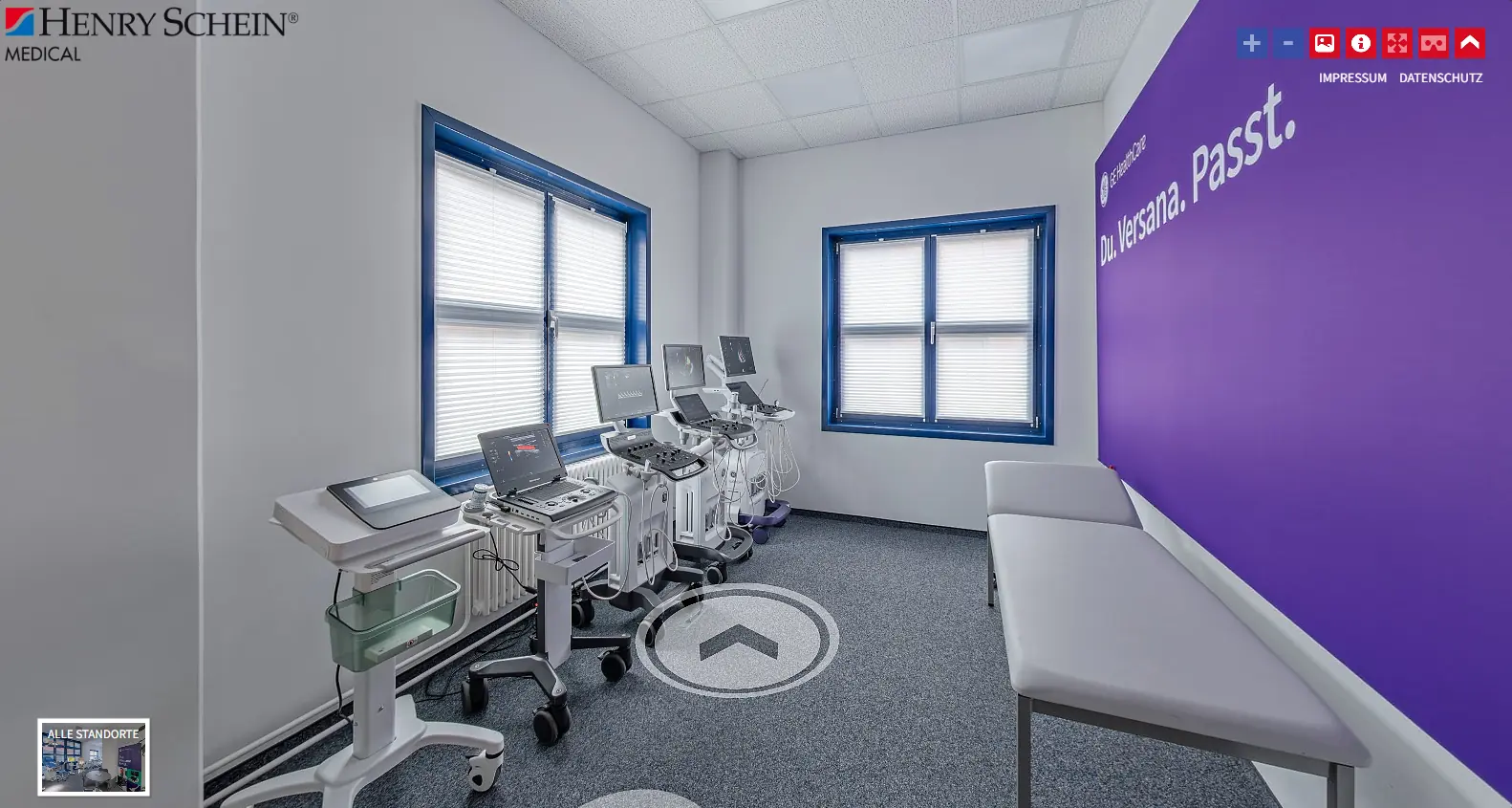 Reihe von GE-HealthCare-Ultraschallsystemen im Henry-Schein-Medical-Showroom