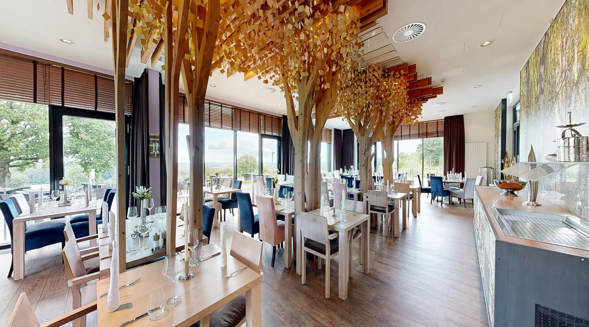 Panorama Hotel auf dem Aschberg mit Terrasse, Restaurant, 3D-Modell und Aussichtsturm – Ansicht 3