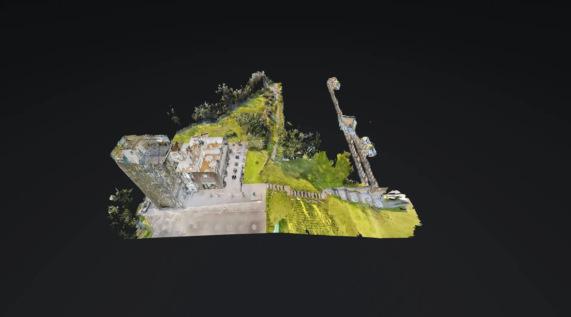 Panorama Hotel auf dem Aschberg mit Terrasse, Restaurant, 3D-Modell und Aussichtsturm – Ansicht 7