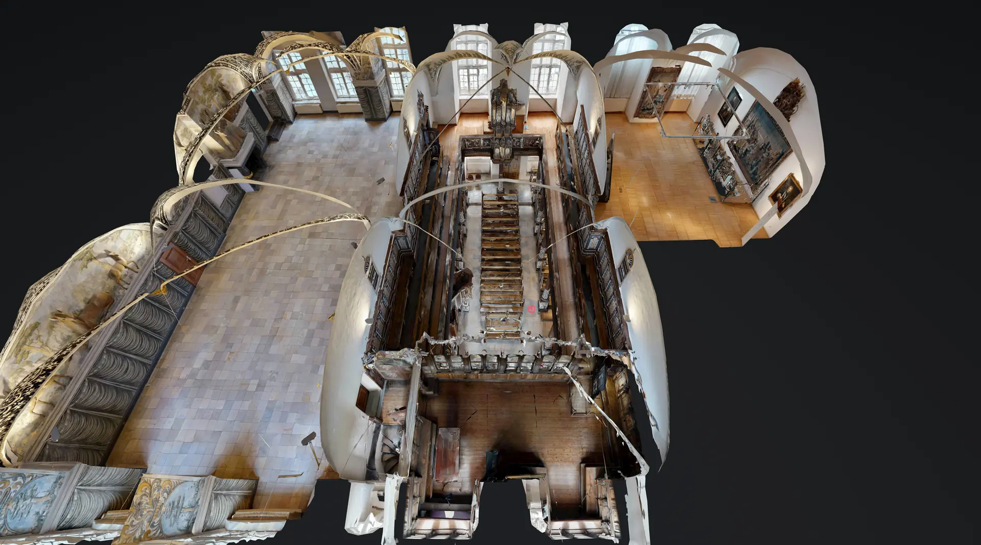 Historischer Hirschsaal und Schlosskapelle auf Schloss Gottorf als 3D-Dokumentation – Ansicht 3