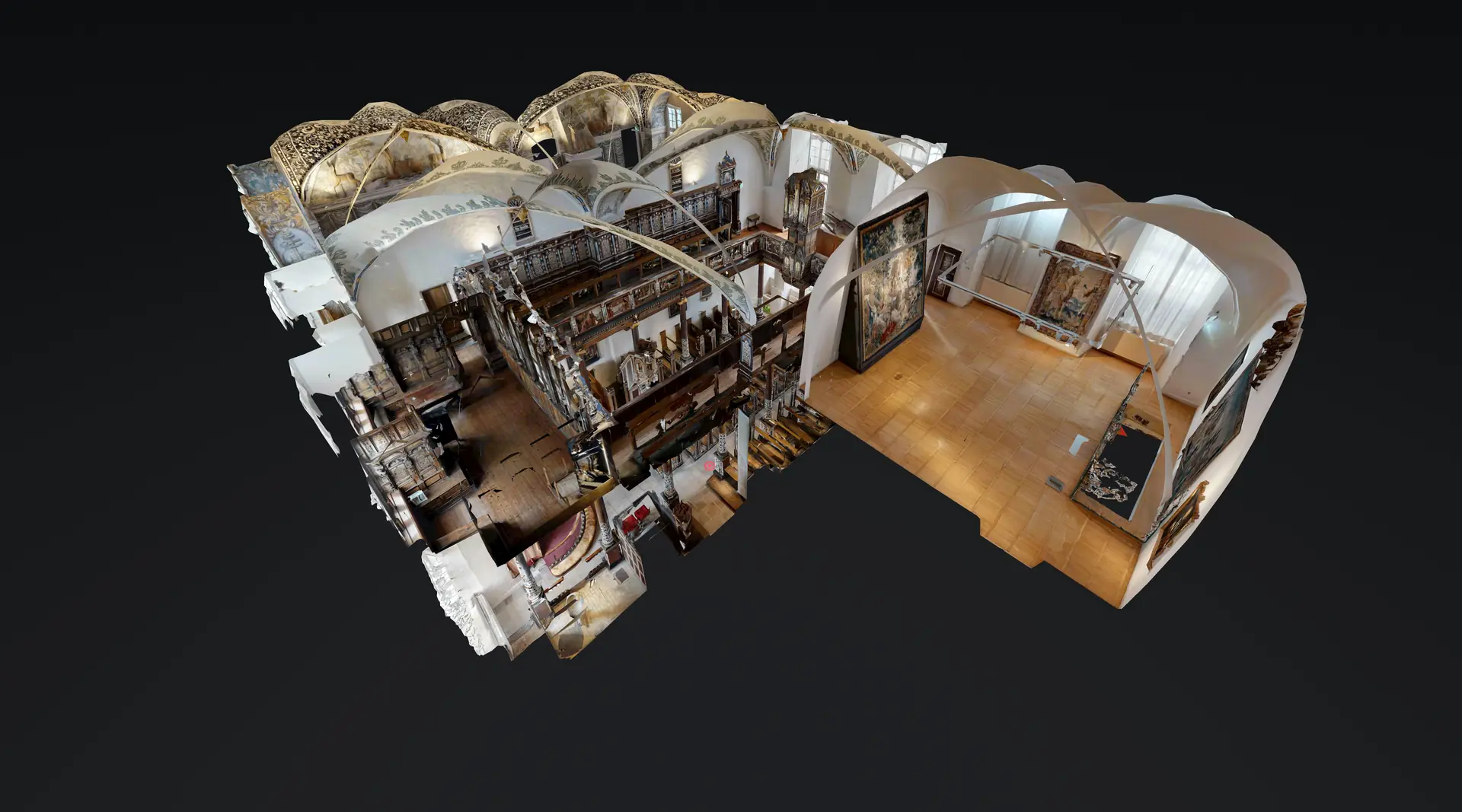 Historischer Hirschsaal und Schlosskapelle auf Schloss Gottorf als 3D-Dokumentation – Ansicht 4