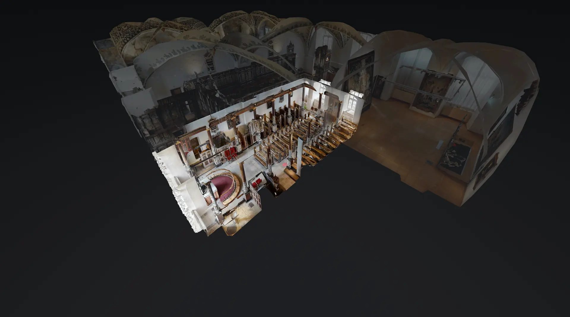 Historischer Hirschsaal und Schlosskapelle auf Schloss Gottorf als 3D-Dokumentation – Ansicht 5