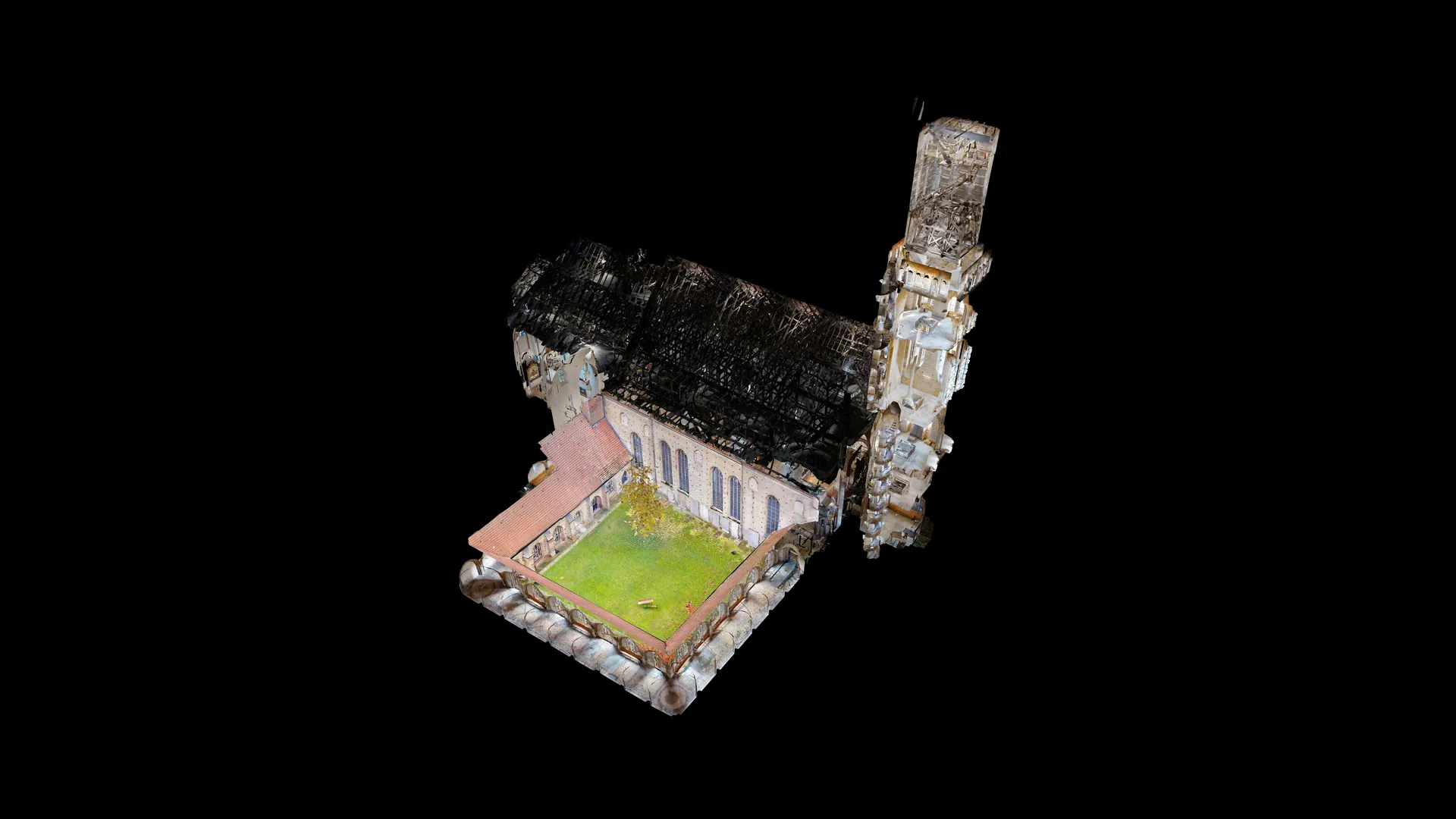 Virtueller Rundgang auf Tablet – Matterport Dollhouse Klosteranlage