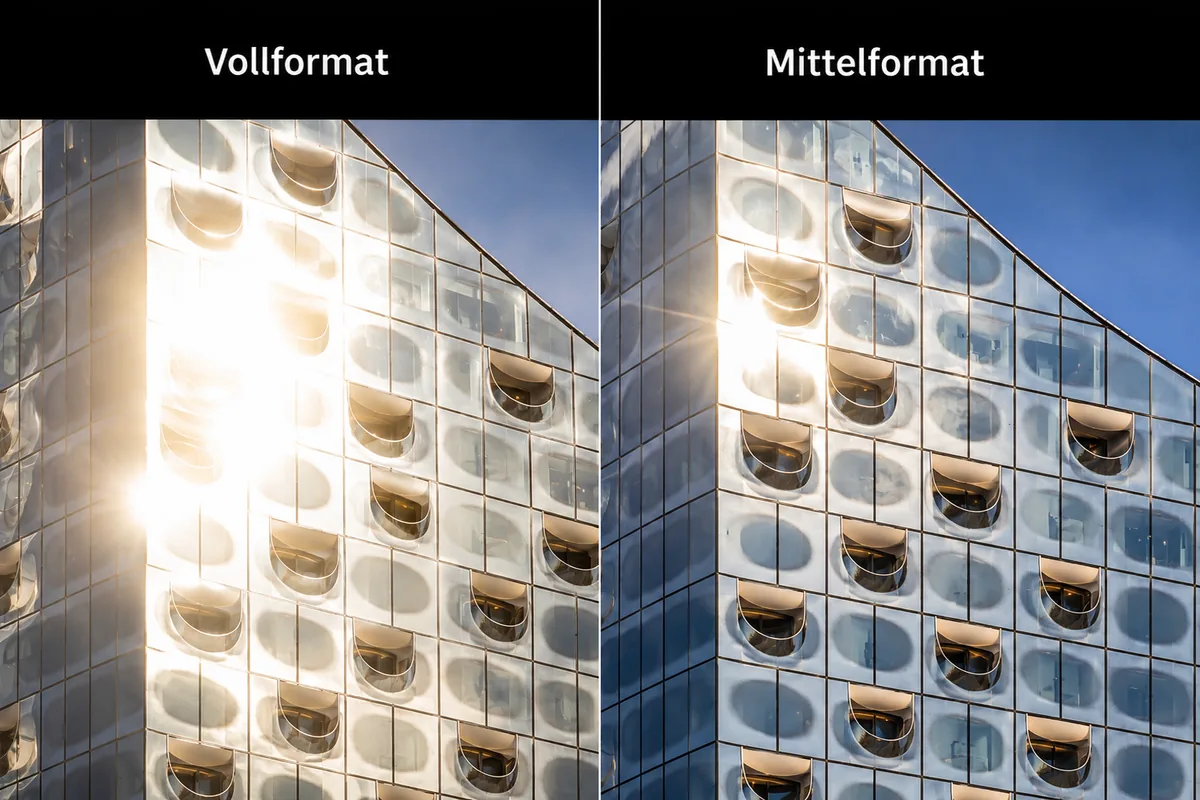 Mittelformat vs Vollformat – Vergleich der Bildqualität bei Architekturfotografie