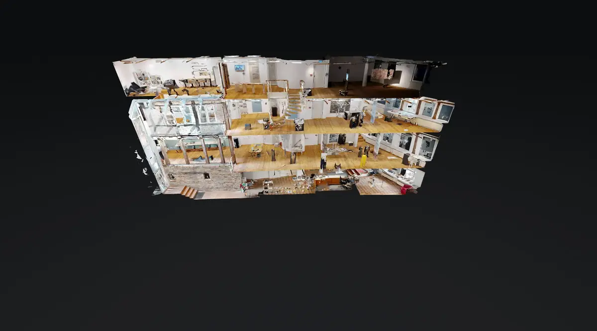 Kunsthaus Stade – Dollhouse-Ansicht mit allen Etagen digital dokumentiert