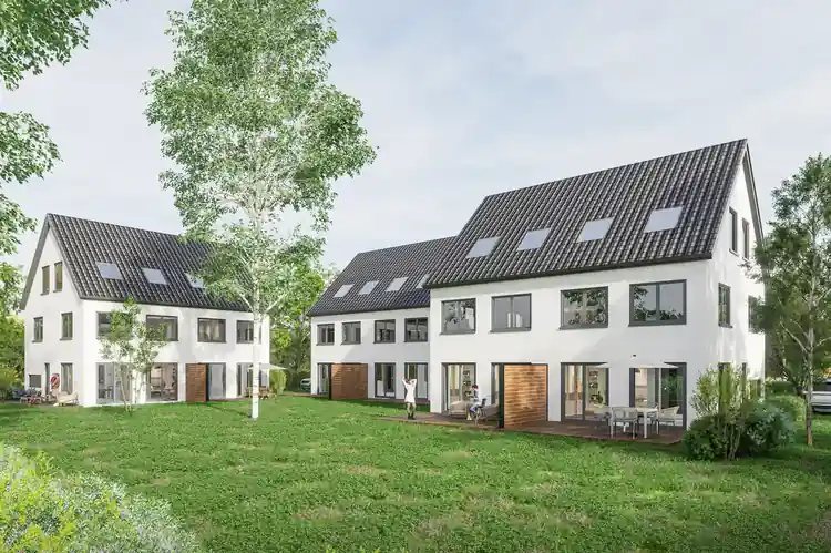 Exterior Rendering - Wohnanlage mit Landschaftsgestaltung