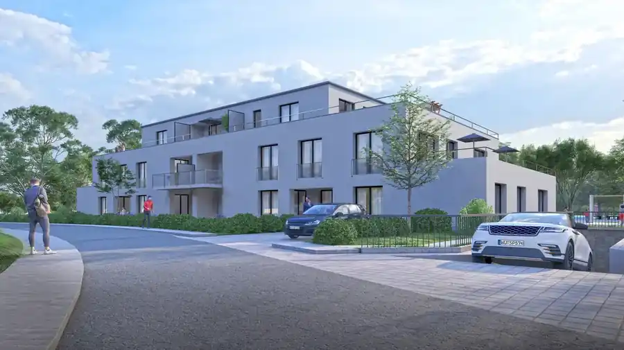 Exterior Rendering - Villa mit Gartenanlage