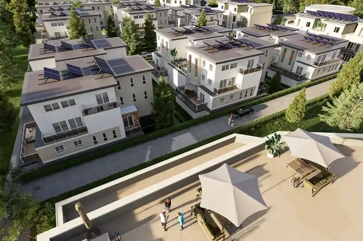 Exterior Rendering - Buerogebaeude Nachtansicht