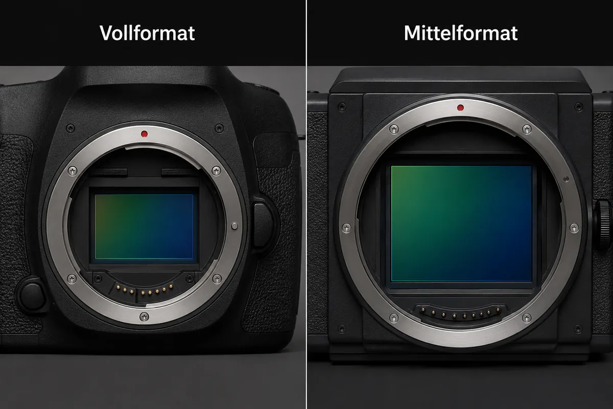 Sensorvergleich: Vollformat vs. Mittelformat