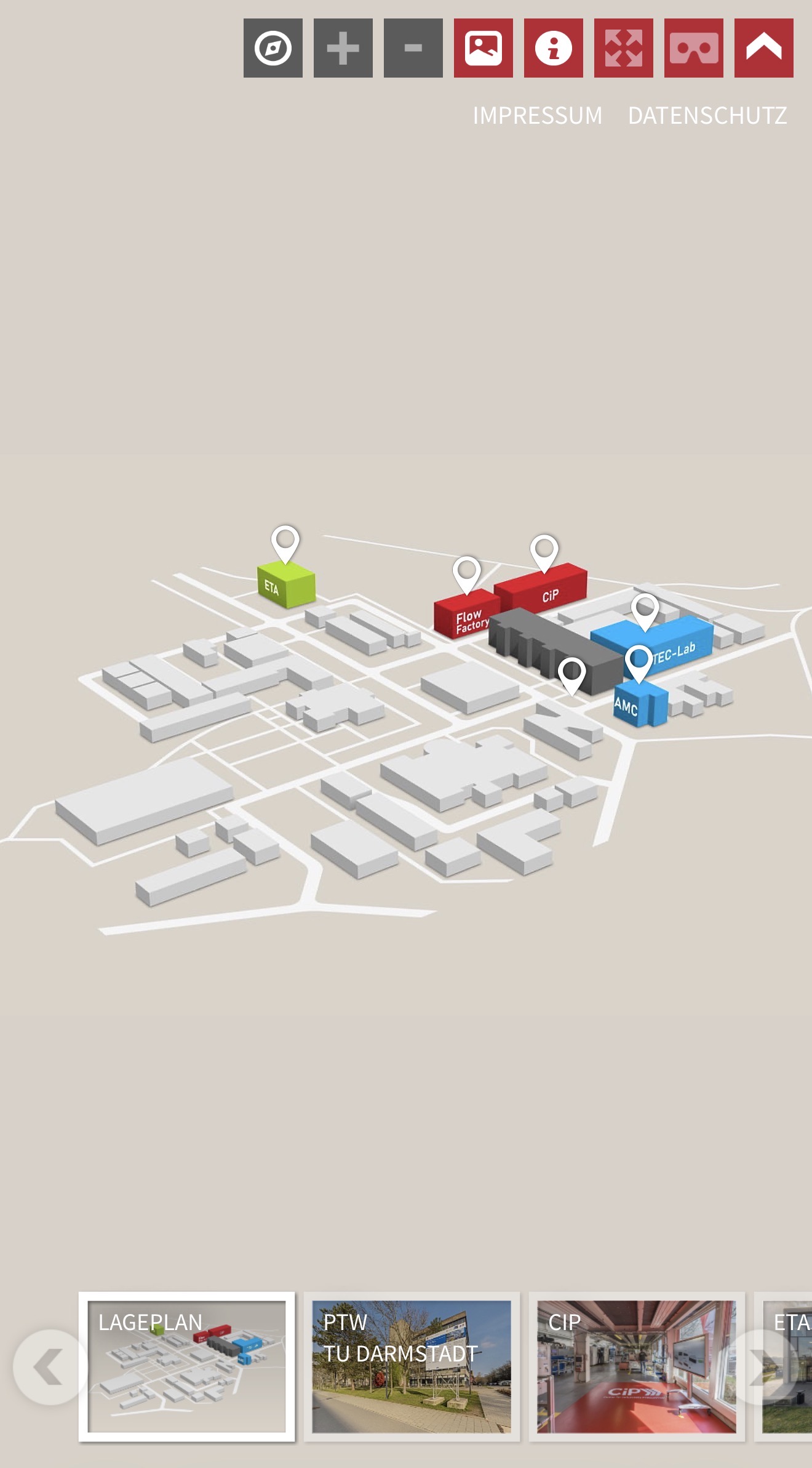 Industrierundgang Darmstadt – 3D-Gebäudekarte