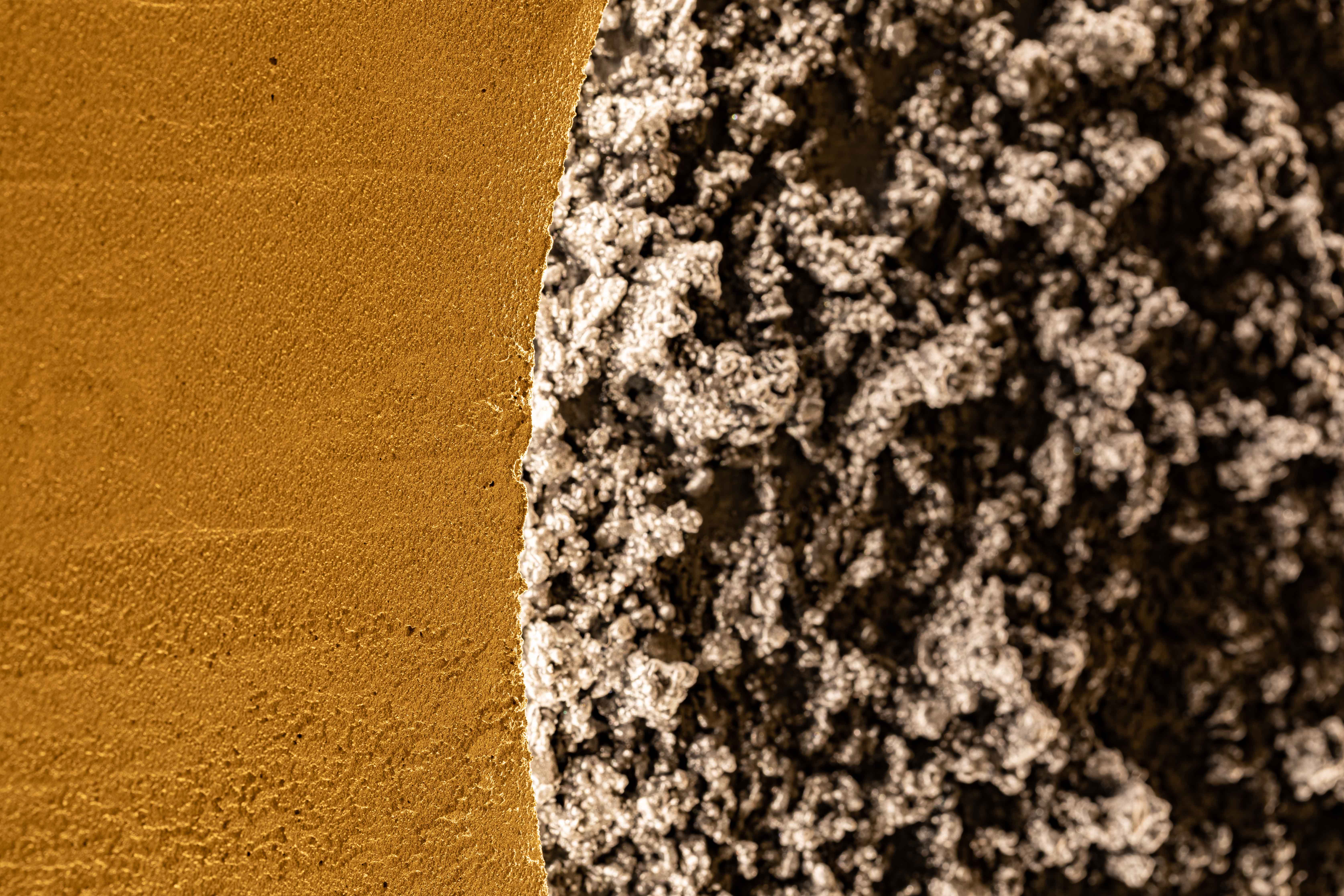 Mond-Oberfläche Detail – Goldene und graue Texturen