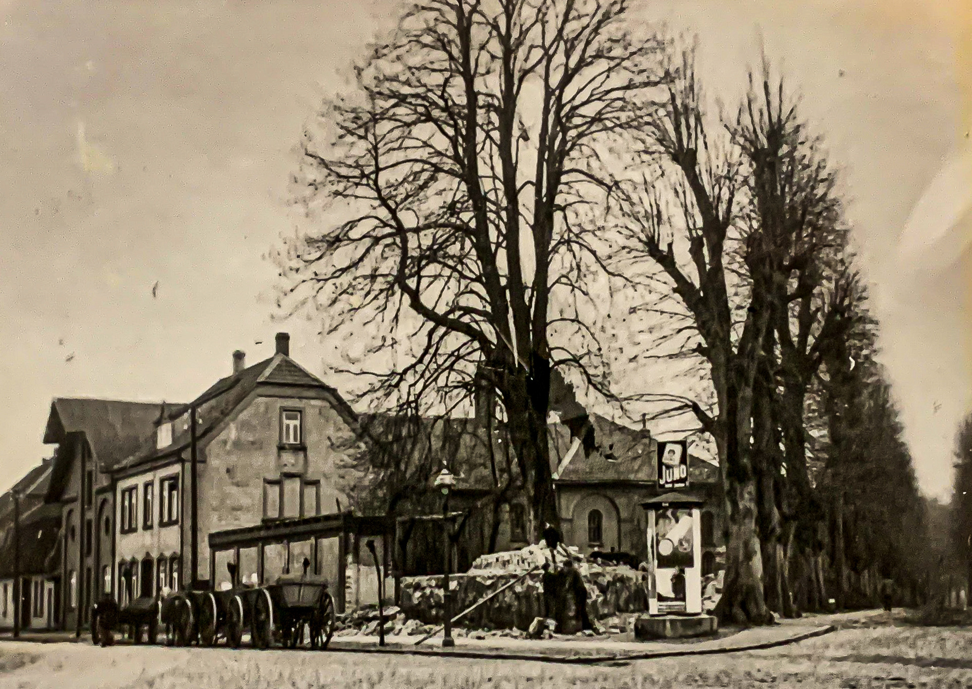 Historisches Foto der Brauerei an der Ecke Gro\u00dfer Platz / Amtsallee