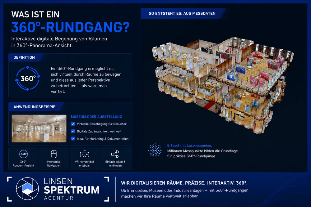 Was ist ein 360°-Rundgang? Infografik – Linsenspektrum