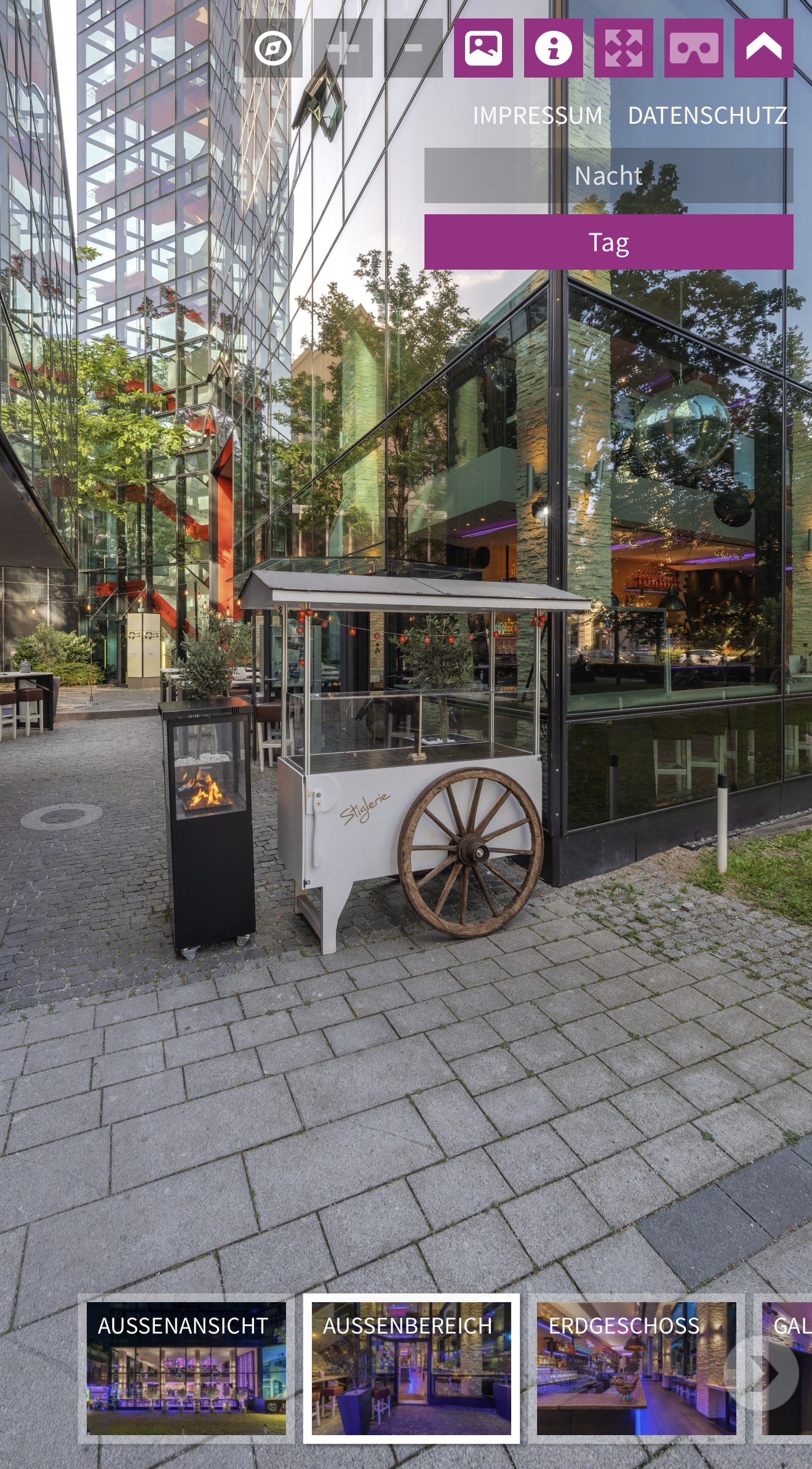 Stiglerie München – Außenbereich bei Tag